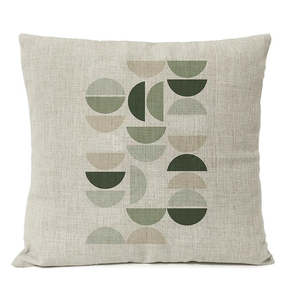 Capa de almofada floral com folhas geométricas boho, decoração para casa, lua, sol, flores, linho
