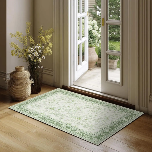 Tapete floral , lavável à máquina